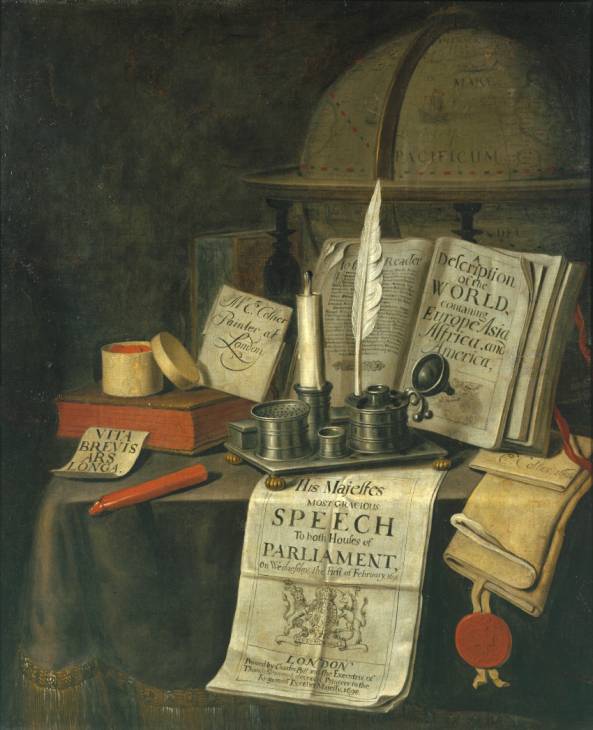 Image: 7. Edward Collier c.1642-1708 
Still Life 1699 
Oil on canvas  
Tate. Purchased 1948